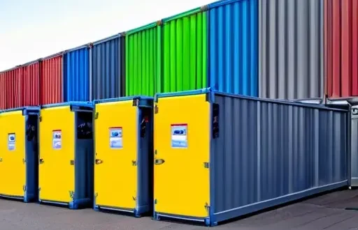 Модульная система контейнеров для отходов на производственной площадке, визуальная демонстрация конфигураций