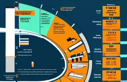 Годовой план ремонта уличного оборудования: инфографика с календарем, иконками и графиками контроля